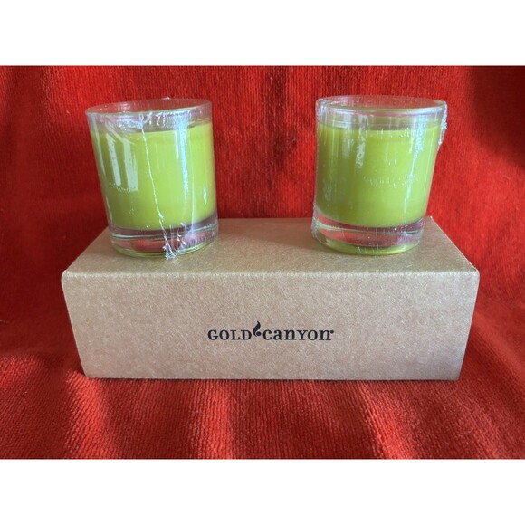 Gold Canyon 2 Pack Pear Apple Preserves 2 1/2 inch Candle NEW - Picture 1 of 4